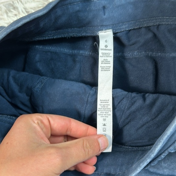 Lululemon Inner Glow Short 3" *Terry Acid Rubber Dye True Navy - Picture 3 of 5
